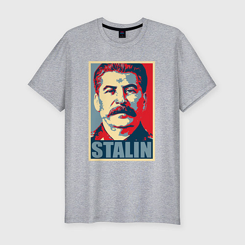 Мужская slim-футболка Stalin USSR / Меланж – фото 1