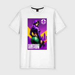 Футболка slim-fit Saints Row - fantasy character - cool girl, цвет: белый