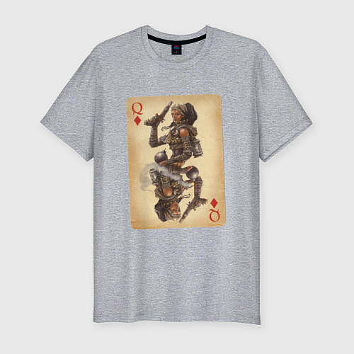 Мужская slim-футболка Fable III Пейдж, дама буби / Меланж – фото 1