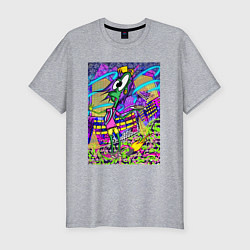 Футболка slim-fit Acid journey, цвет: меланж