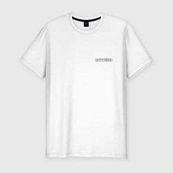 Футболка slim-fit Белое потрачено - мини, цвет: белый