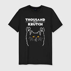 Футболка slim-fit Thousand Foot Krutch rock cat, цвет: черный