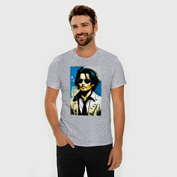 Футболка slim-fit Johnny Depp -celebrity, цвет: меланж — фото 2