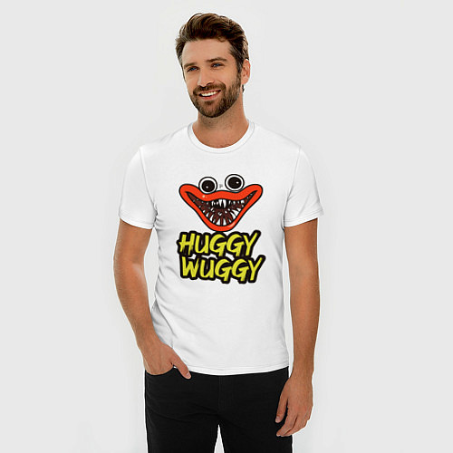 Мужская slim-футболка Радостный Хагги Вагги / Белый – фото 3