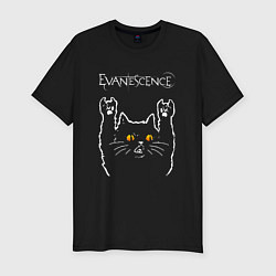 Футболка slim-fit Evanescence rock cat, цвет: черный