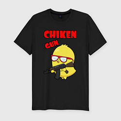 Футболка slim-fit Chicken machine gun, цвет: черный