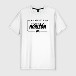 Футболка slim-fit Forza Horizon gaming champion: рамка с лого и джой, цвет: белый