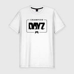 Футболка slim-fit DayZ gaming champion: рамка с лого и джойстиком, цвет: белый