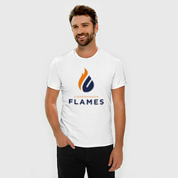 Футболка slim-fit Copenhagen Flames лого, цвет: белый — фото 2