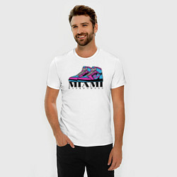 Футболка slim-fit Basketball Miami, цвет: белый — фото 2