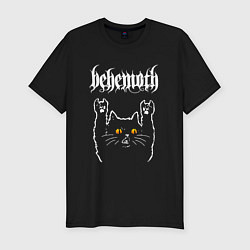 Мужская slim-футболка Behemoth rock cat