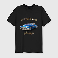 Футболка slim-fit Классический автомобиль Classic american car Buick, цвет: черный