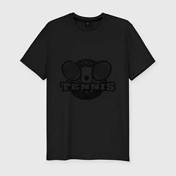 Футболка slim-fit Tennis, цвет: черный