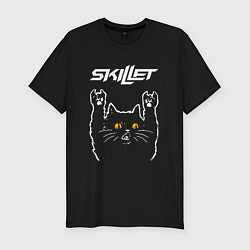 Футболка slim-fit Skillet rock cat, цвет: черный