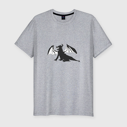Мужская slim-футболка Dragon infinity / Меланж – фото 1