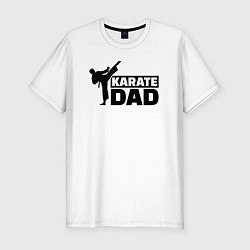 Футболка slim-fit Karate dad, цвет: белый