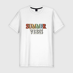 Футболка slim-fit Summer Vibes, цвет: белый