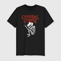 Футболка slim-fit Cannibal Corpse - скелет, цвет: черный
