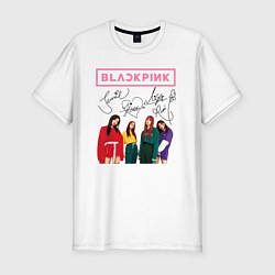 Футболка slim-fit Blackpink Lisa Jisoo Jennie Rose, цвет: белый