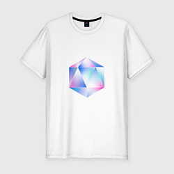 Футболка slim-fit Glass hexagon, цвет: белый