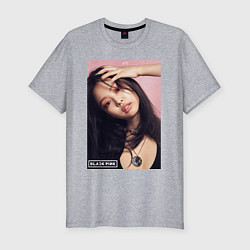 Футболка slim-fit Jennie Blackpink photo, цвет: меланж