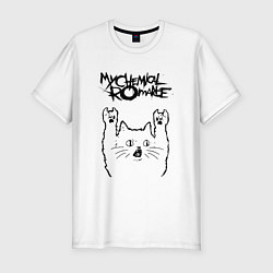 Футболка slim-fit My Chemical Romance - rock cat, цвет: белый