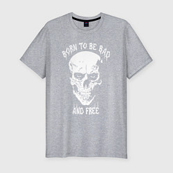 Футболка slim-fit Born to be free, цвет: меланж