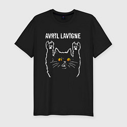 Футболка slim-fit Avril Lavigne rock cat, цвет: черный