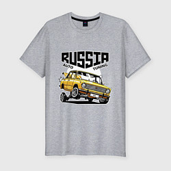 Футболка slim-fit Russia tuning car, цвет: меланж