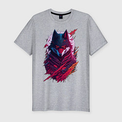 Футболка slim-fit The night wolf, цвет: меланж