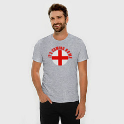 Футболка slim-fit Coming home England, цвет: меланж — фото 2