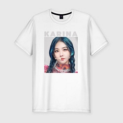 Футболка slim-fit Karina Aespa, цвет: белый