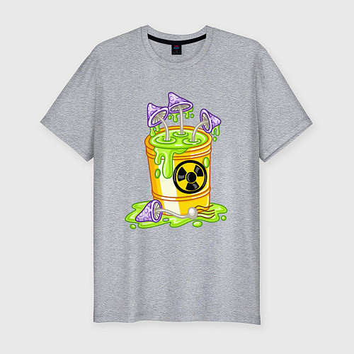 Мужская slim-футболка Токсичные грибы / Меланж – фото 1