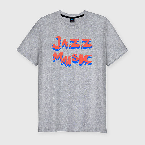 Мужская slim-футболка Music jazz / Меланж – фото 1