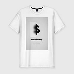 Футболка slim-fit Make Money, цвет: белый