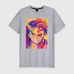 Футболка slim-fit Нэзуко и Танзиро, цвет: меланж