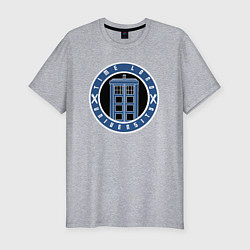 Футболка slim-fit Time lord university, цвет: меланж