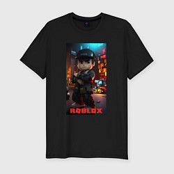 Футболка slim-fit Roblox man, цвет: черный