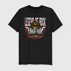 Футболка slim-fit Linkin Park рок легенда, цвет: черный