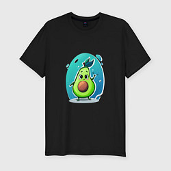 Футболка slim-fit Cute avocado, цвет: черный