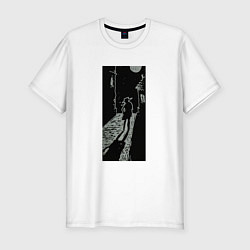 Футболка slim-fit Wanderer in the Moonlight, цвет: белый