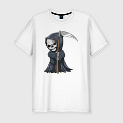 Футболка slim-fit Смерть с косой, цвет: белый
