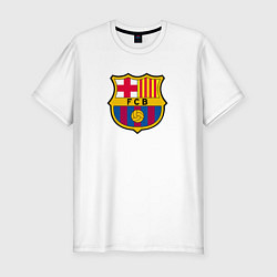 Футболка slim-fit Barcelona fc sport, цвет: белый