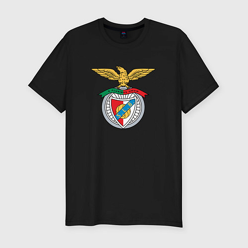 Мужская slim-футболка Benfica club / Черный – фото 1