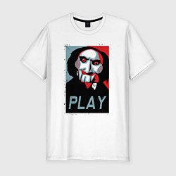 Футболка slim-fit Play saw, цвет: белый