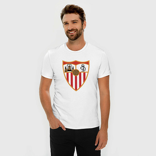 Мужская slim-футболка Sevilla / Белый – фото 3