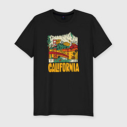 Футболка slim-fit California mountains, цвет: черный