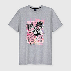 Футболка slim-fit Blackpink коллаж, цвет: меланж
