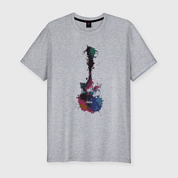 Футболка slim-fit Guitar splash, цвет: меланж