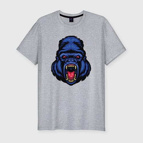 Мужская slim-футболка Blue monkey / Меланж – фото 1